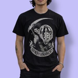2 FOR $28 | 2013 Sons of Anarchy Skull Biker Black Graphic T-Shirt